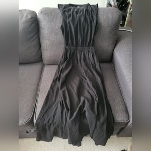 Black Maxi Dress from Mango with Back Cutout Size Large